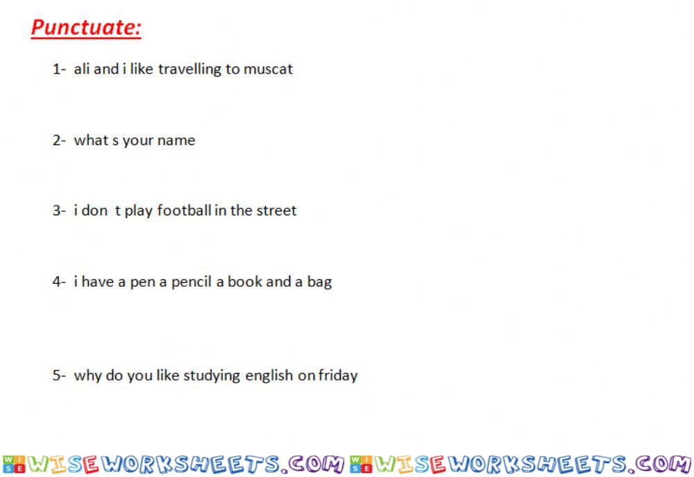 Punctuate