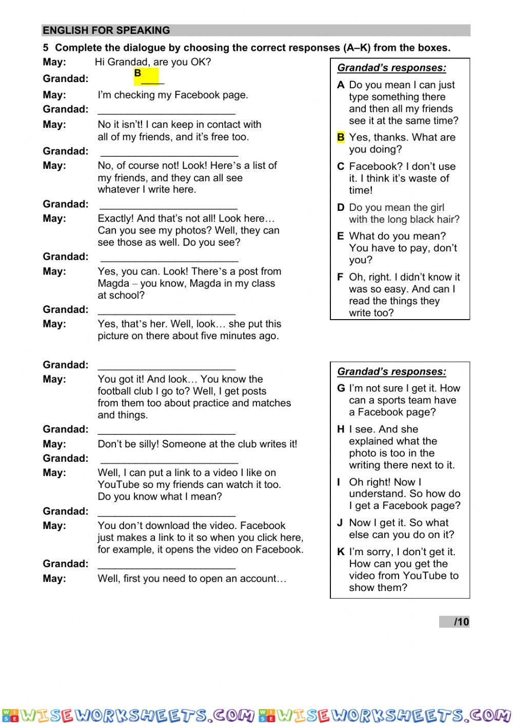 worksheet