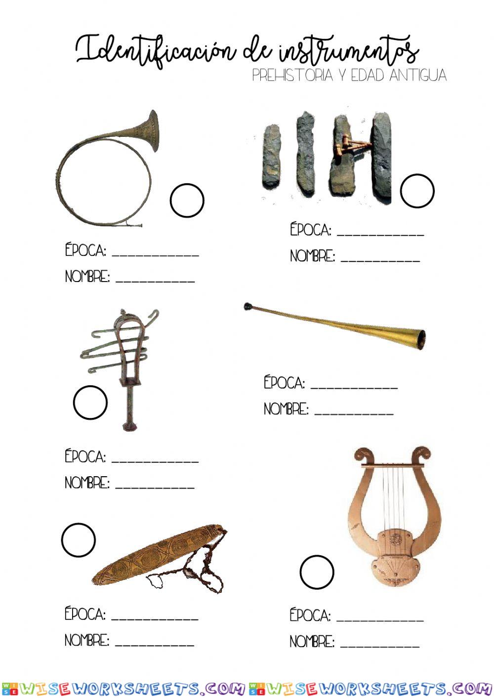 Identificación de Instrumentos Prehitoria y Edad Antigua