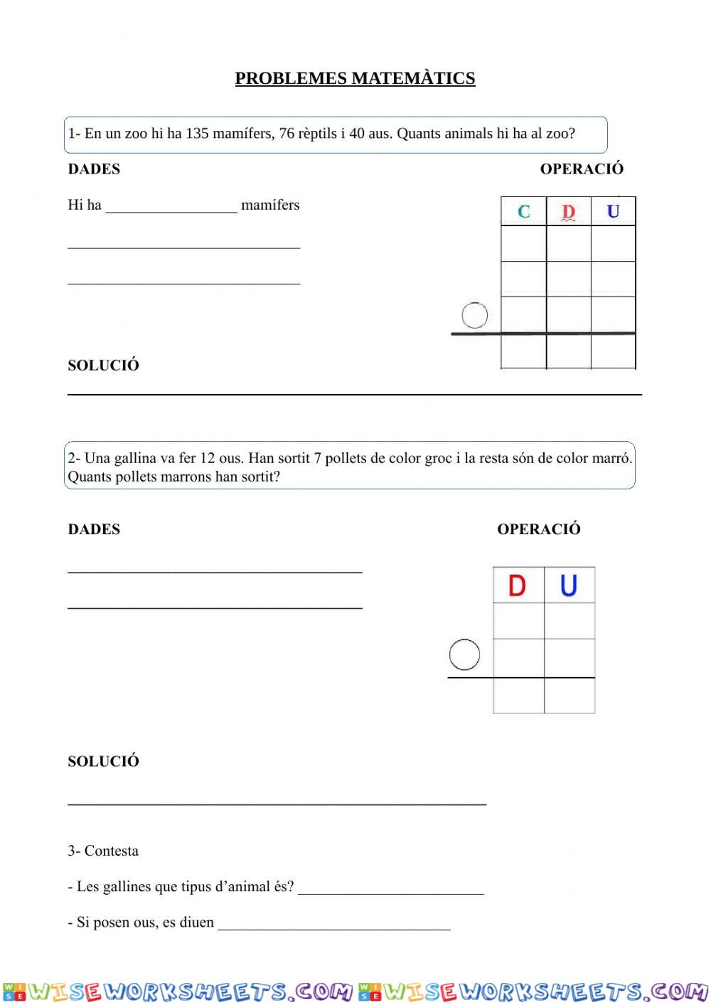 Problemes matemàtics