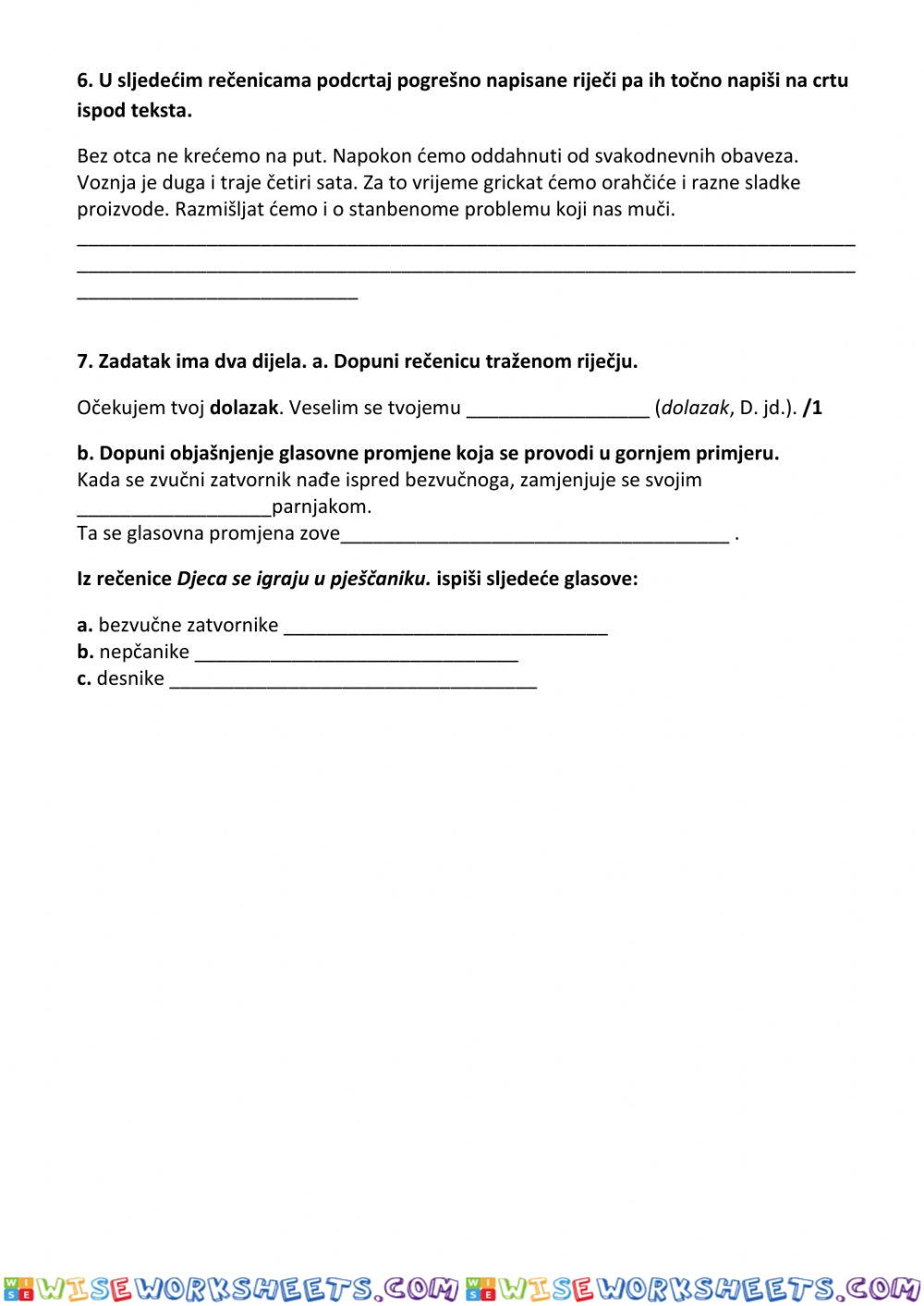 worksheet