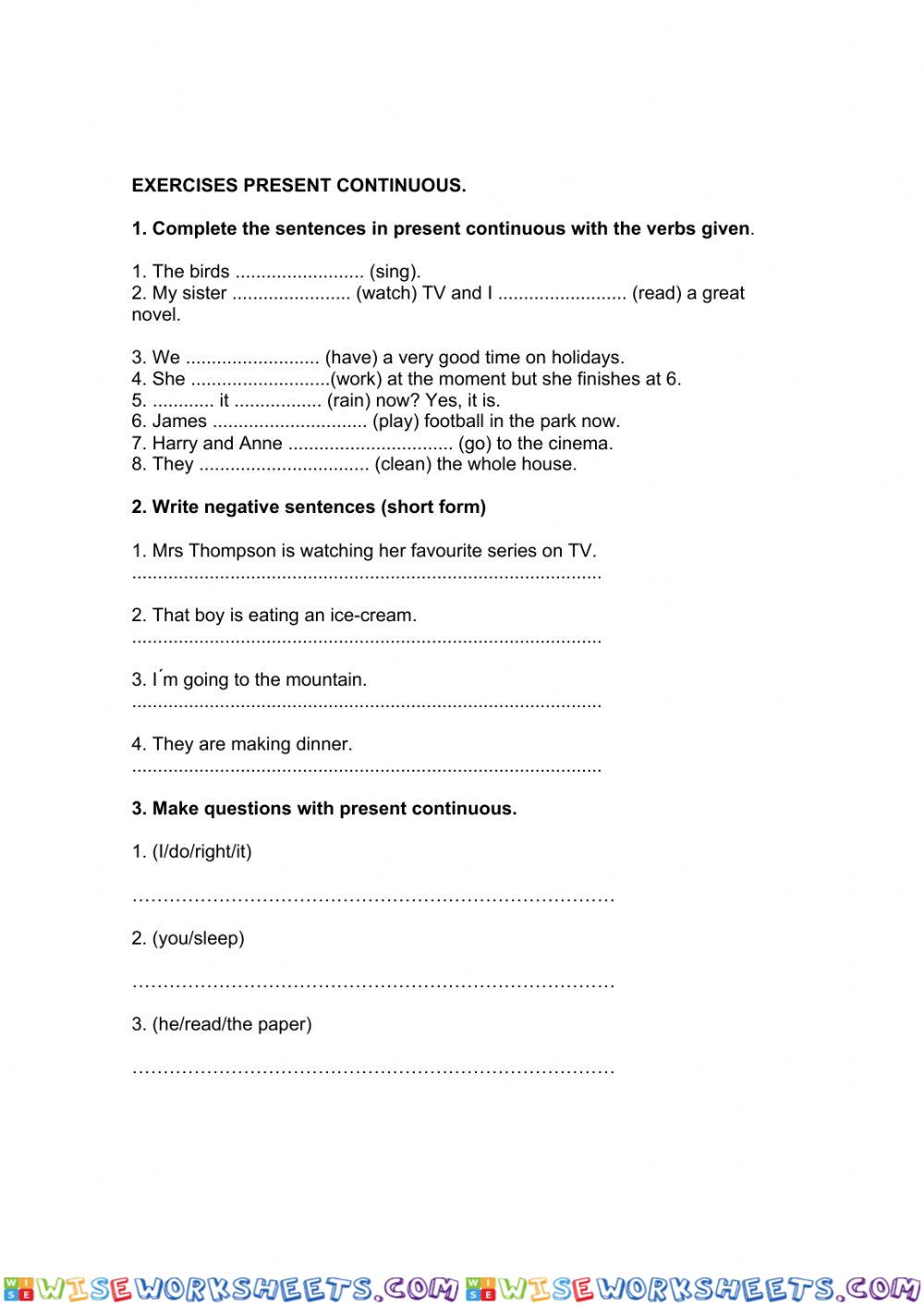 worksheet