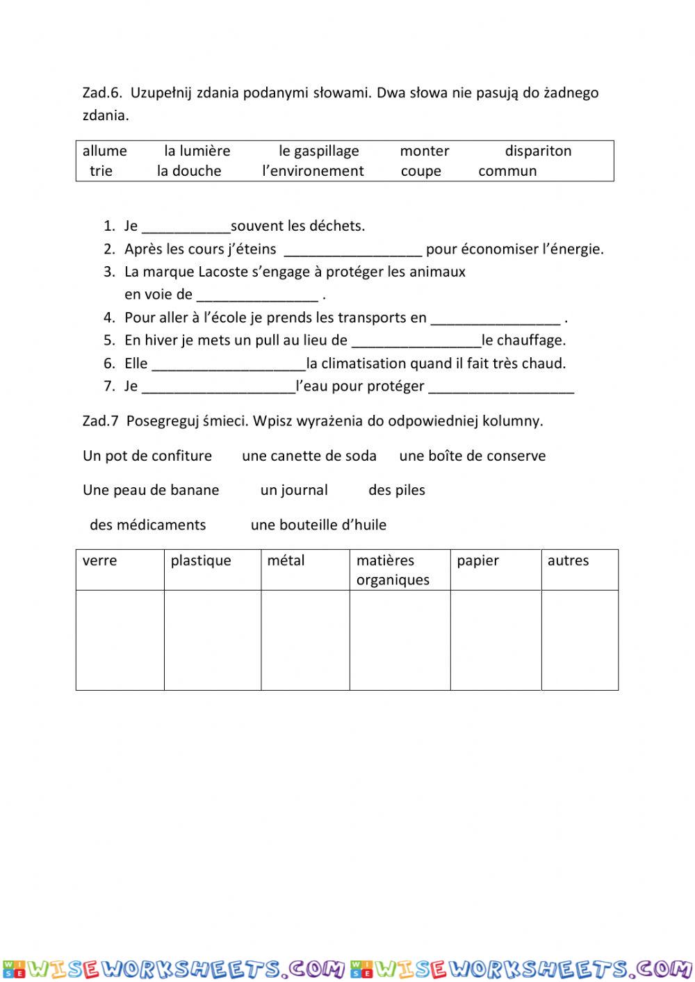 worksheet