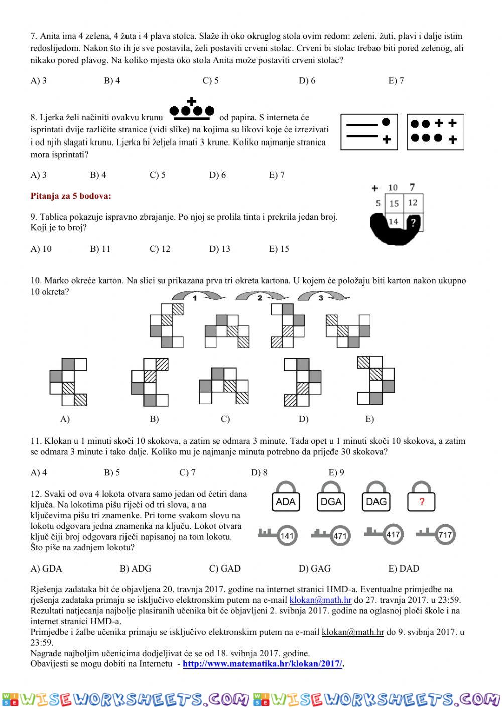 worksheet