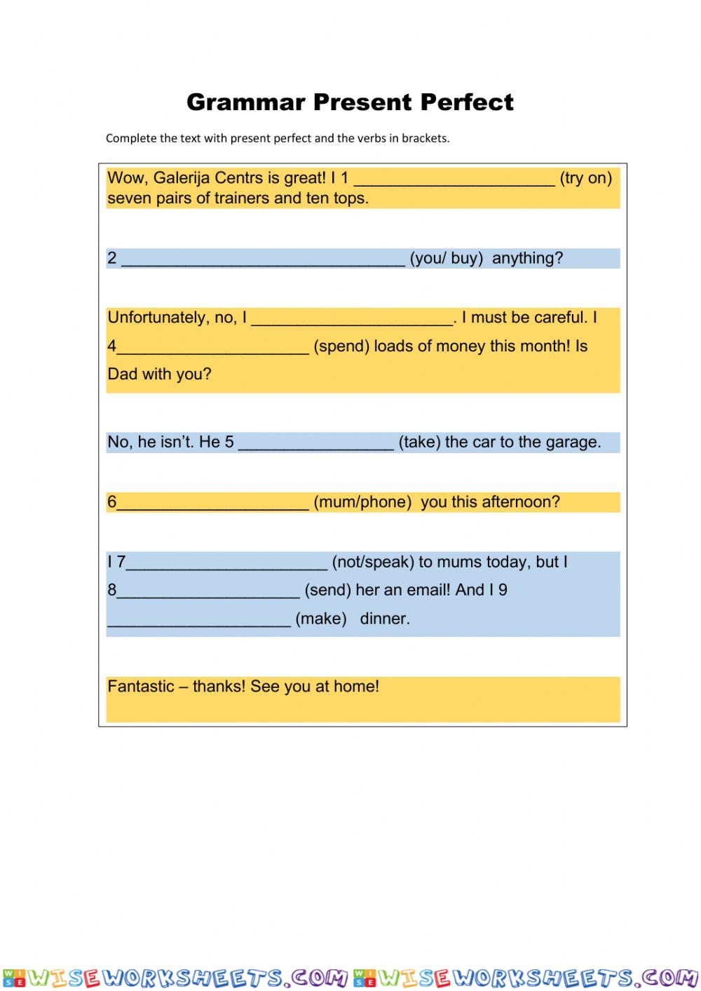 Present perfect
