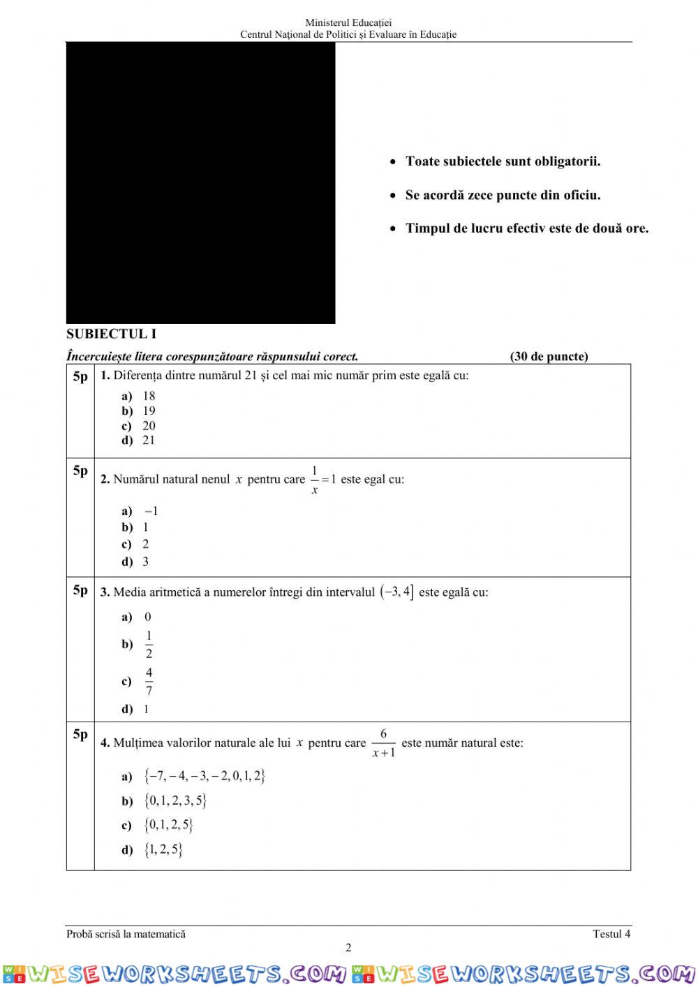 worksheet