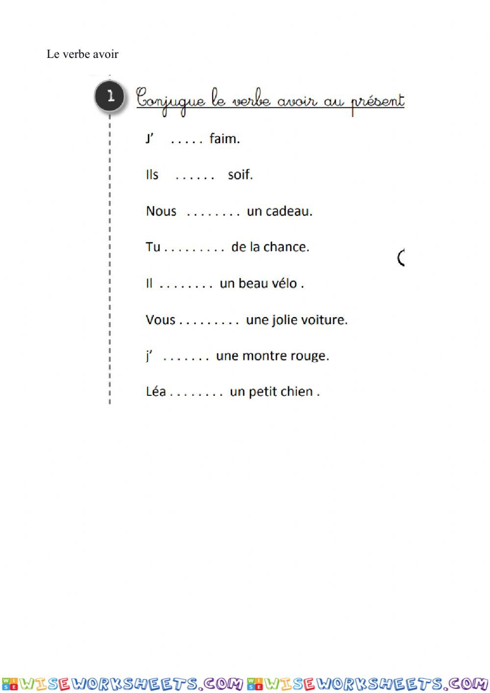 Le verbe avoir