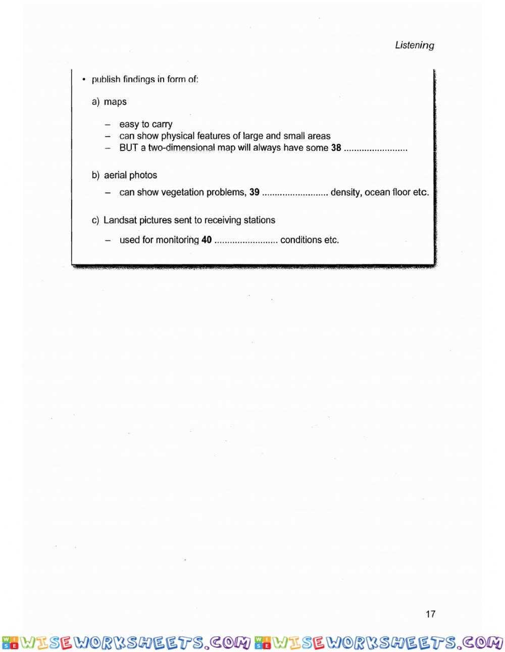 worksheet