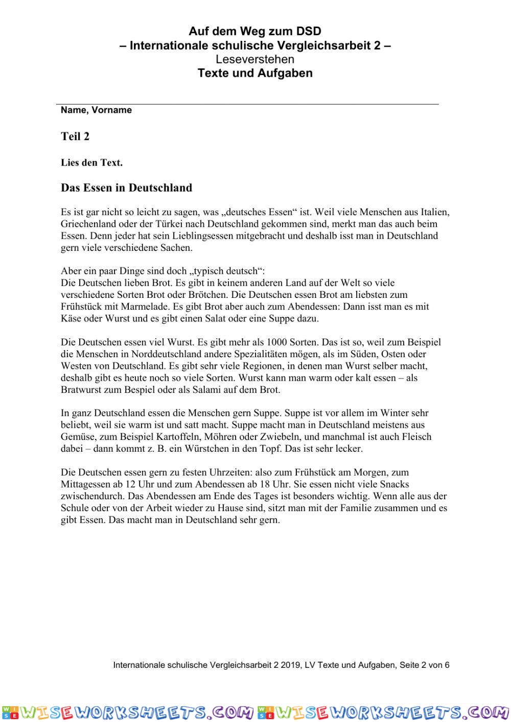worksheet