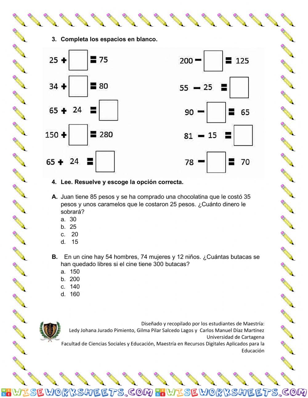 worksheet