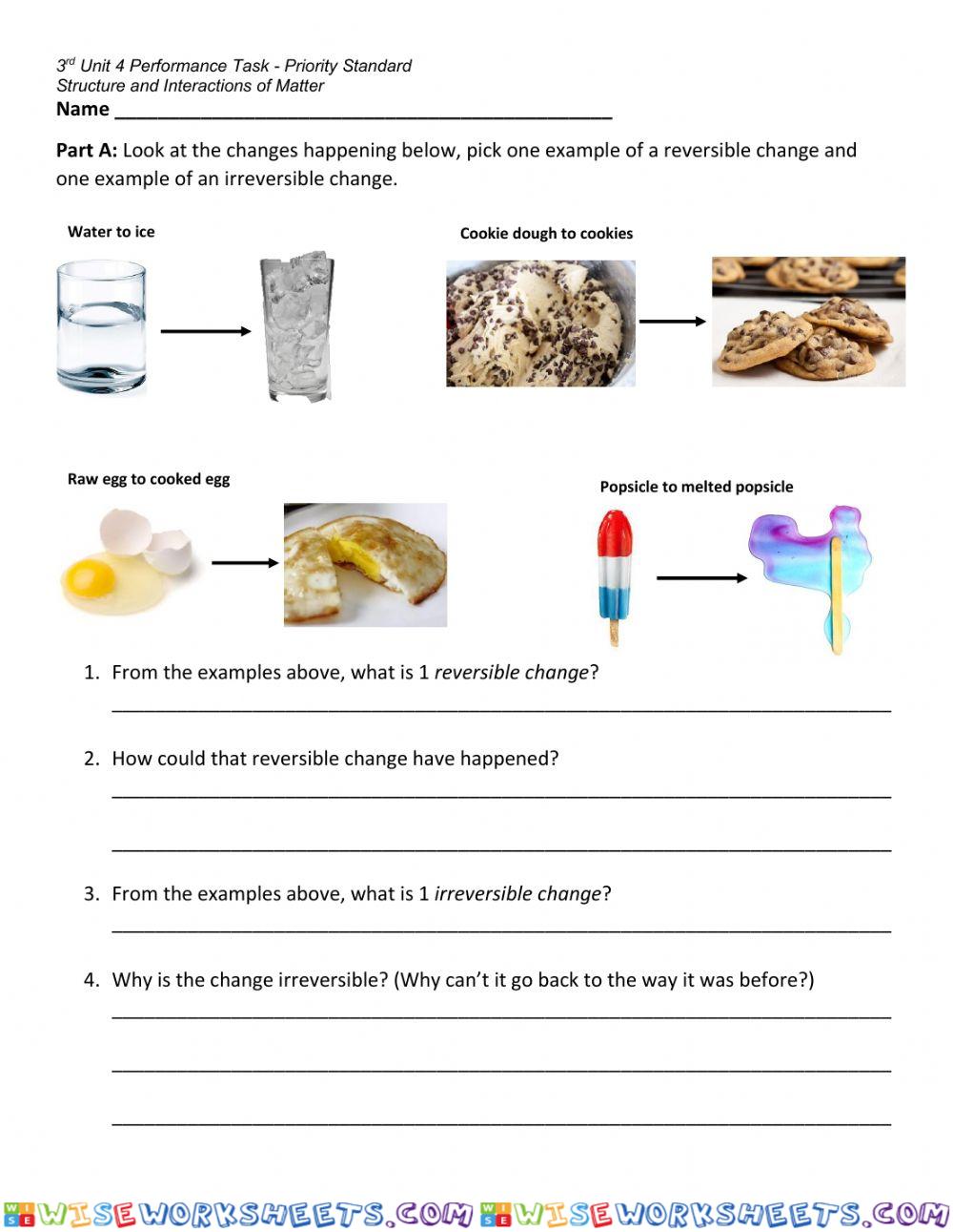 Science Unit 4 Pre-Post Test