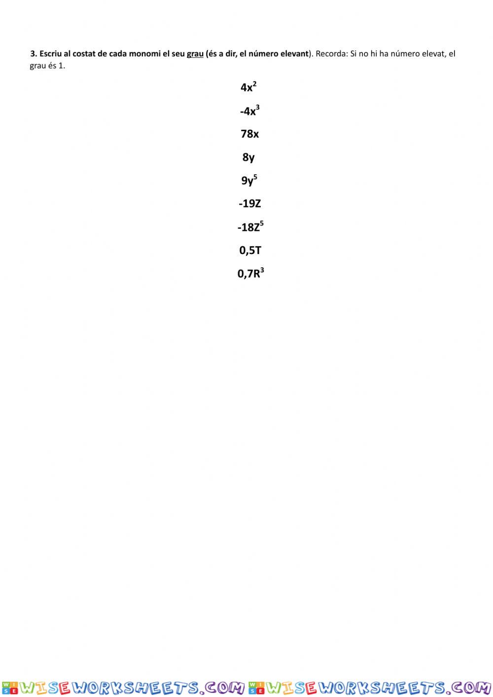 worksheet