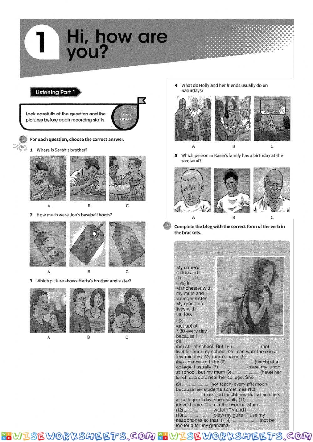 Complete key for schools unit 1