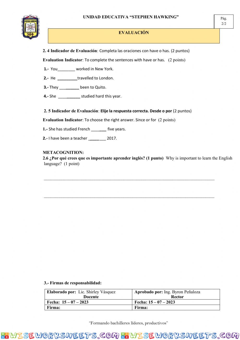 worksheet