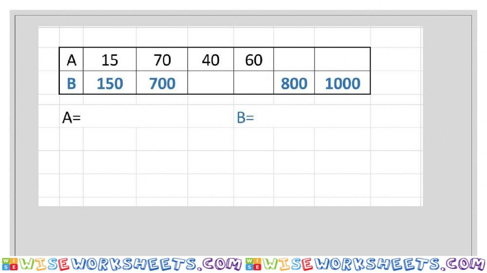 worksheet