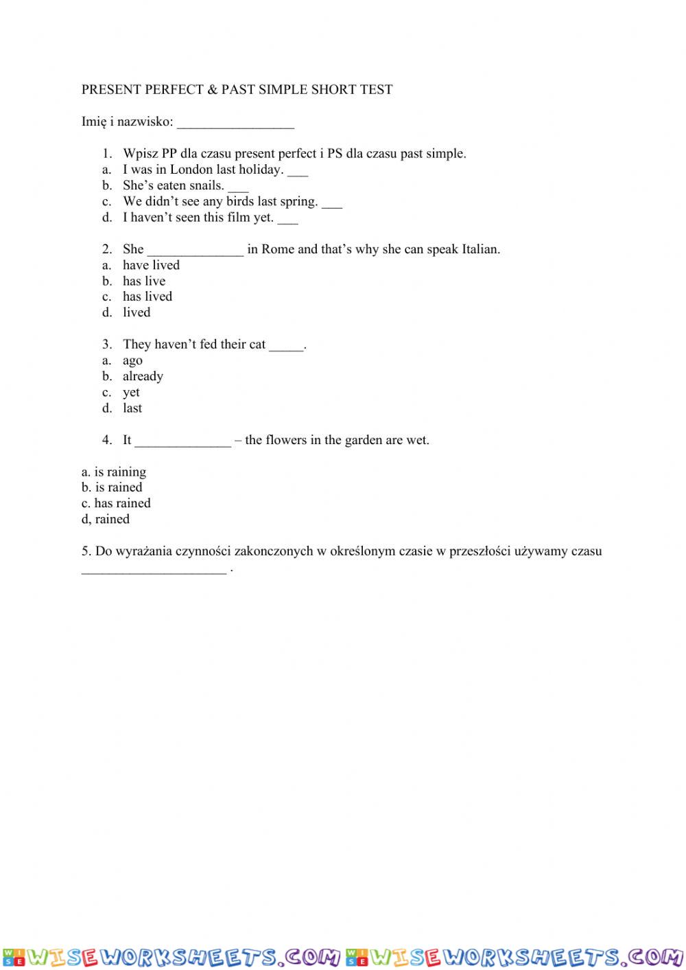 Tenses