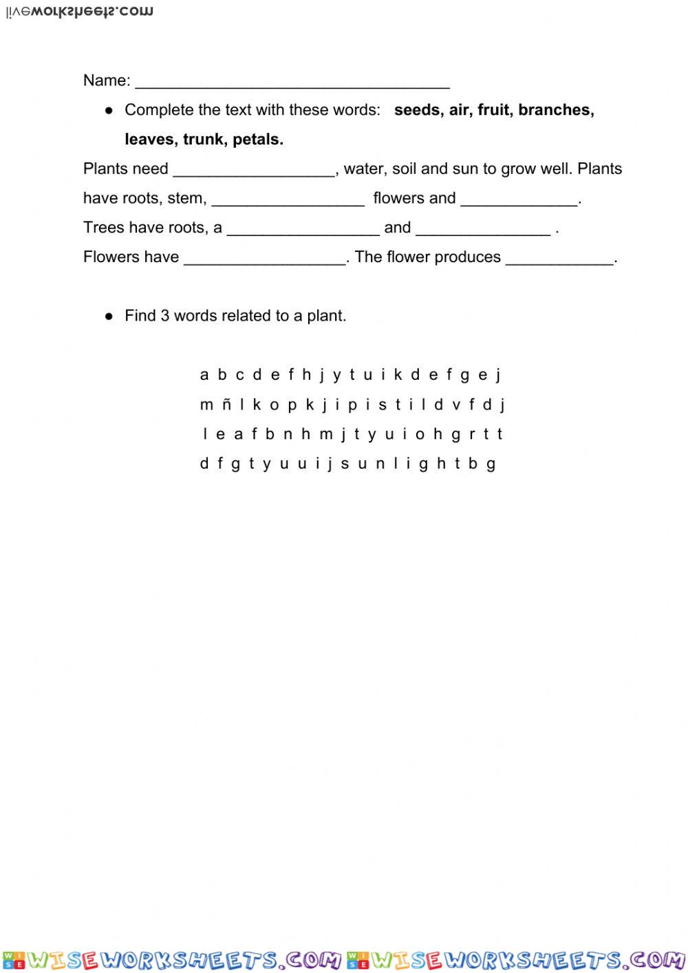 worksheet