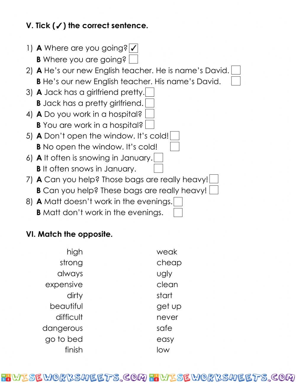 worksheet