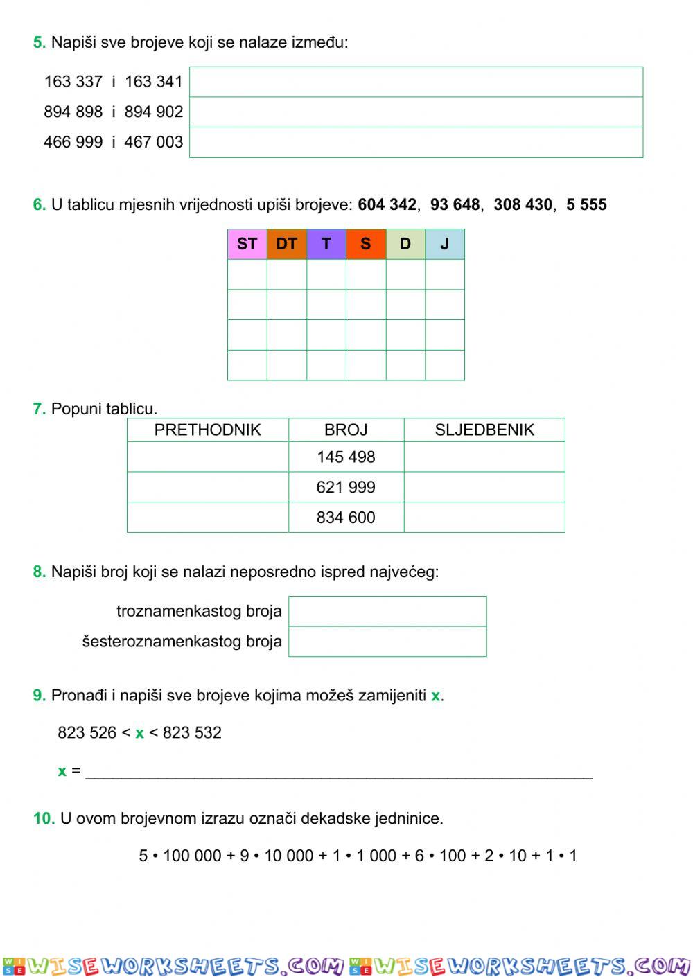 worksheet