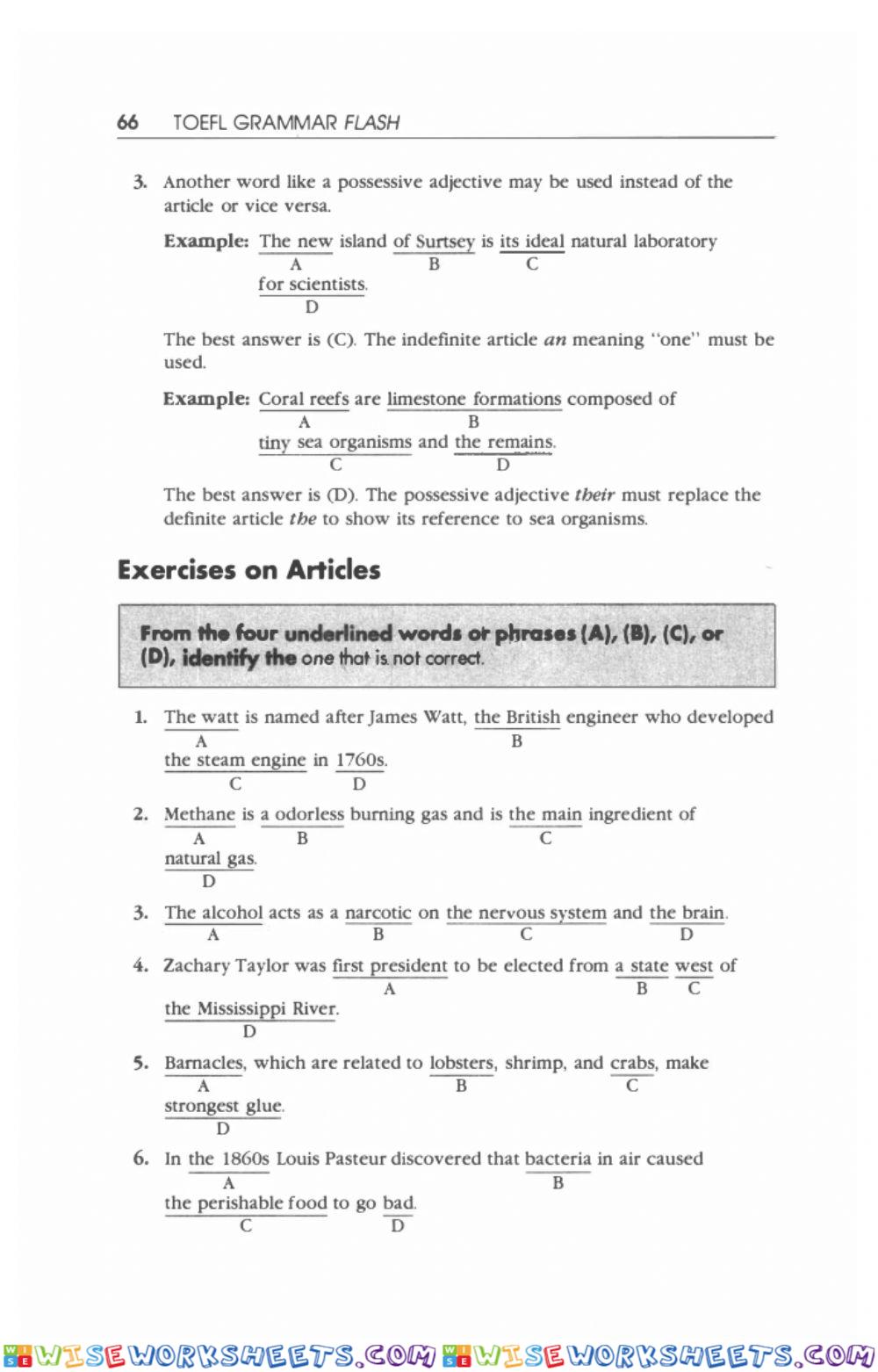 Toefl grammar practice 60