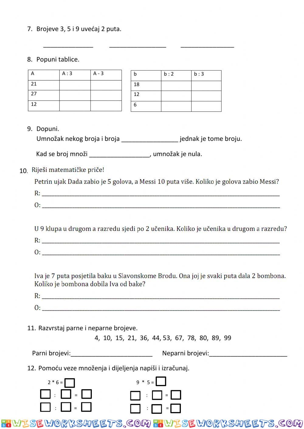 worksheet