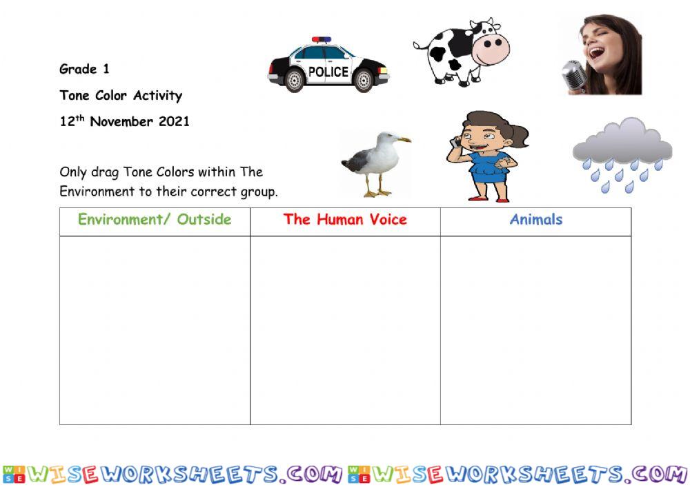 Tone Color Activity 2