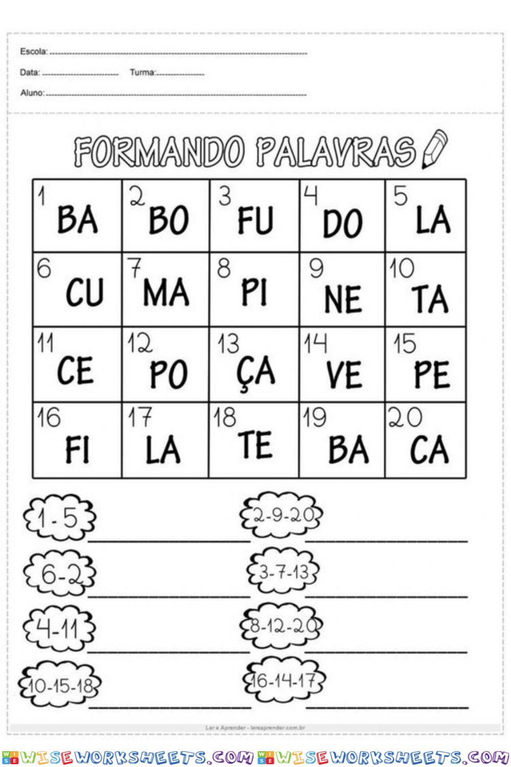 Forme palavras