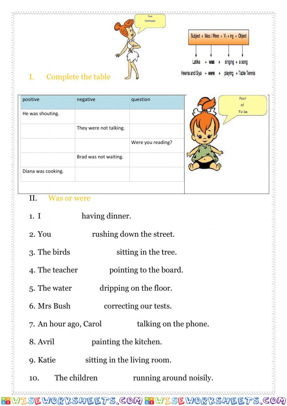 Past Continuous Tense