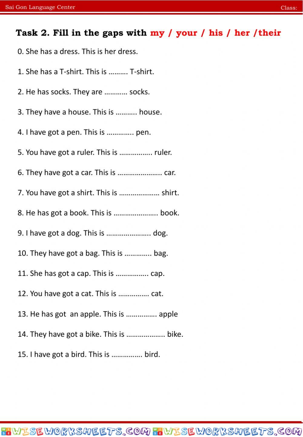 worksheet