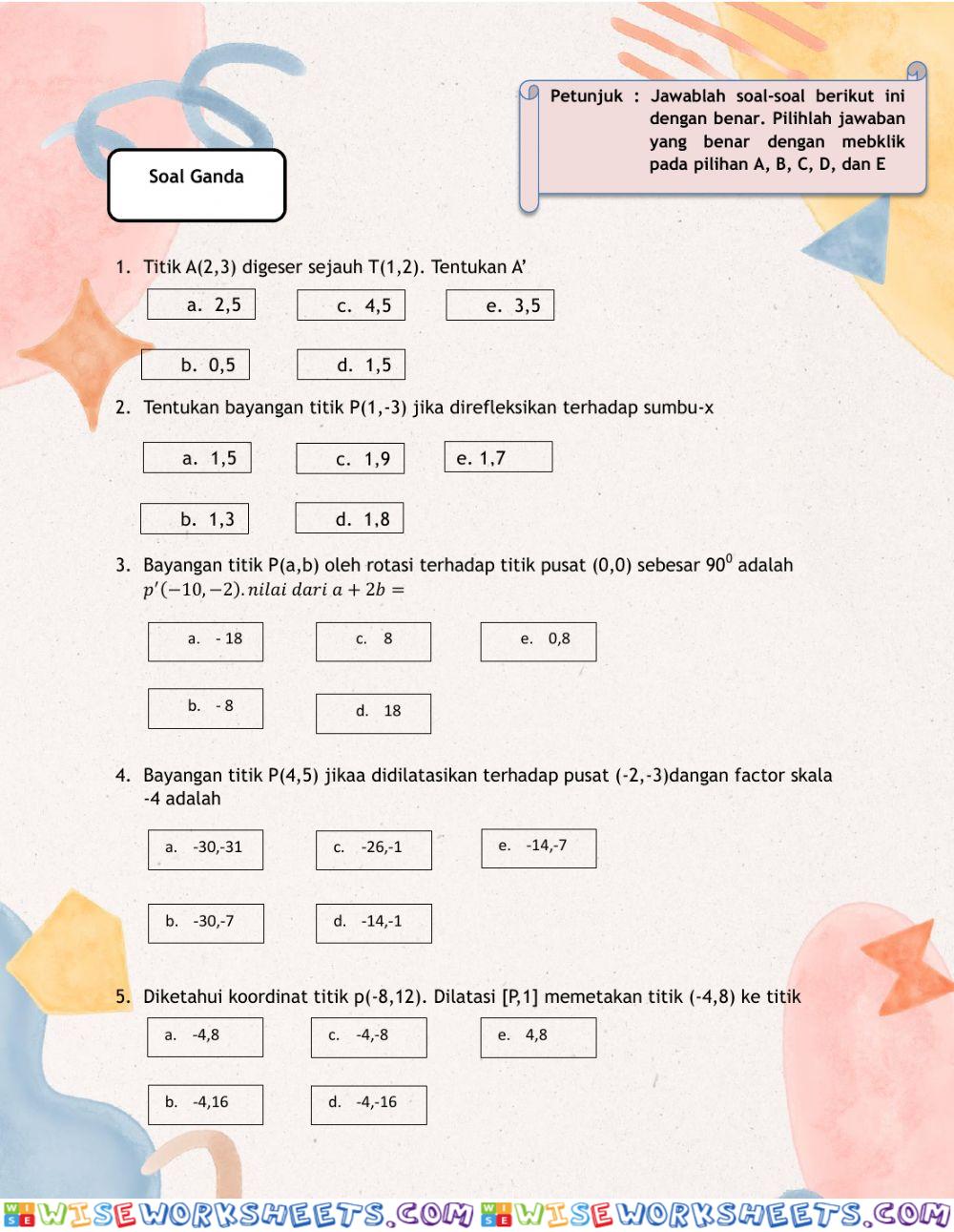 worksheet