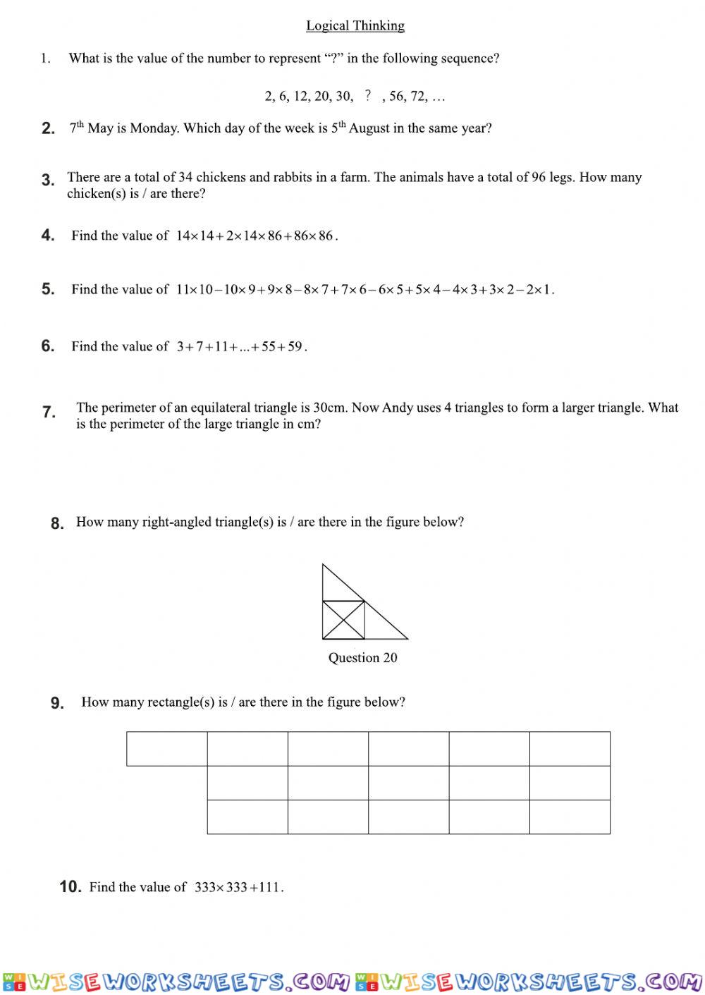 worksheet