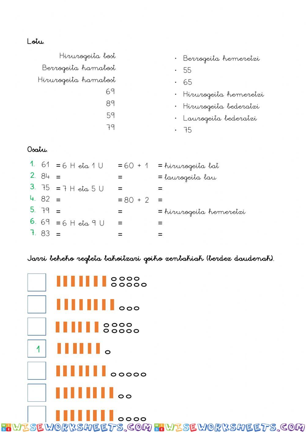 worksheet