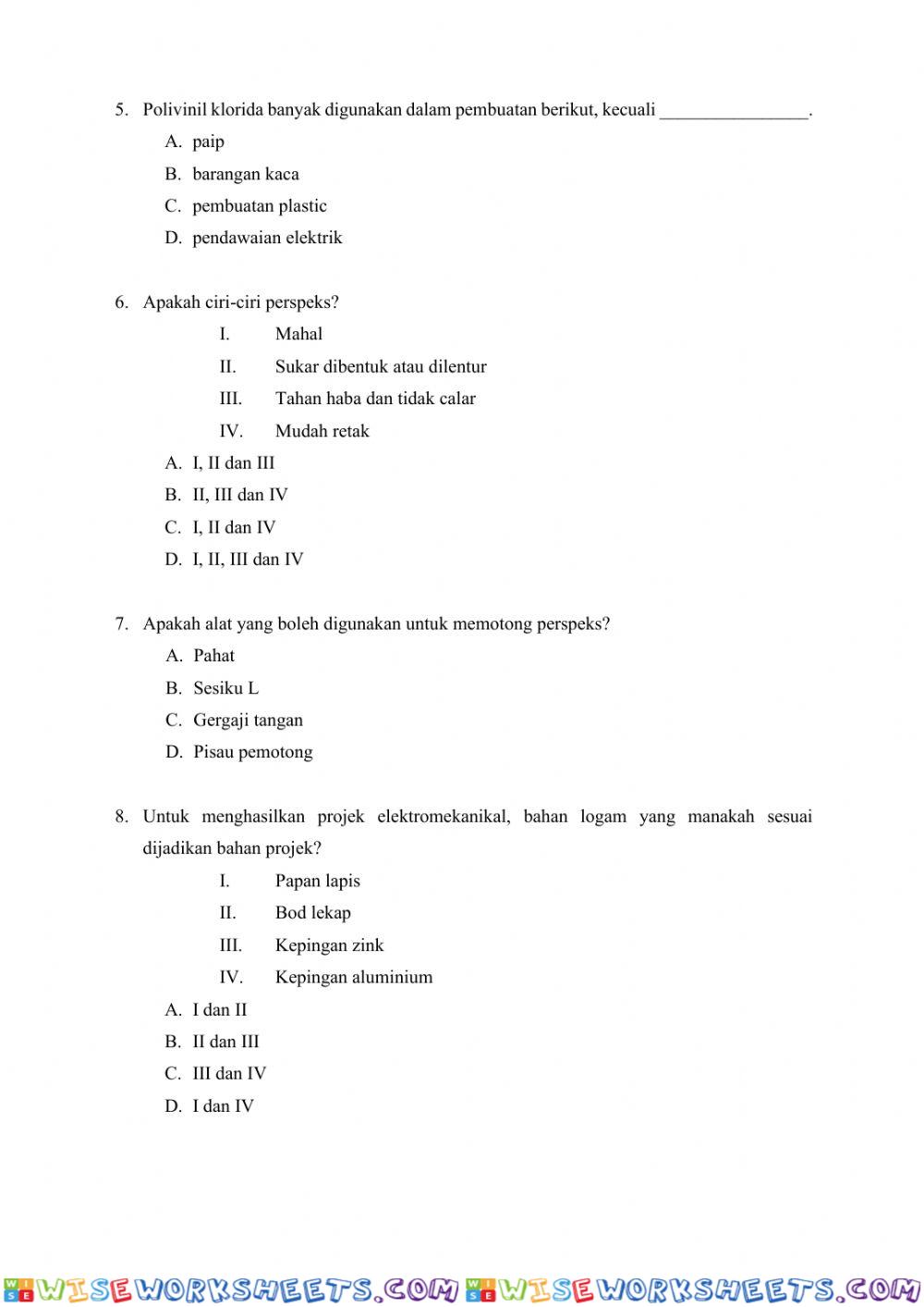 worksheet