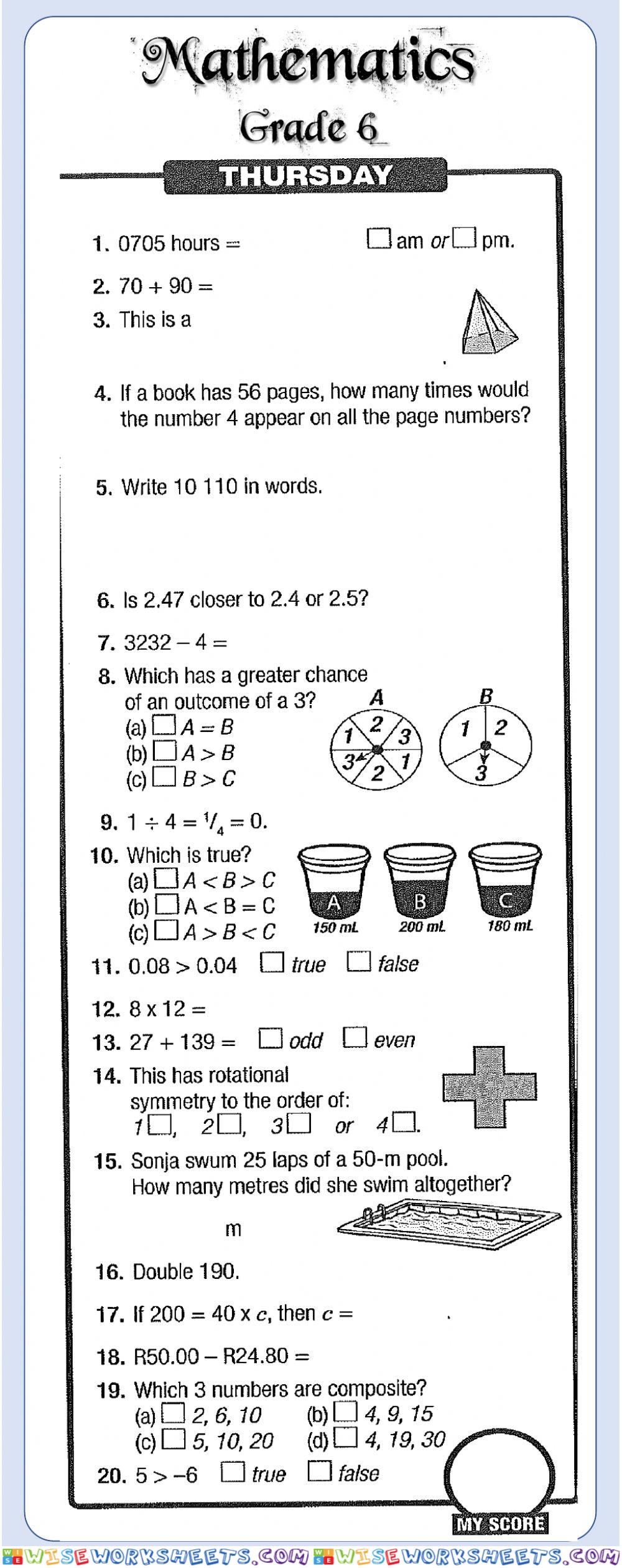 worksheet