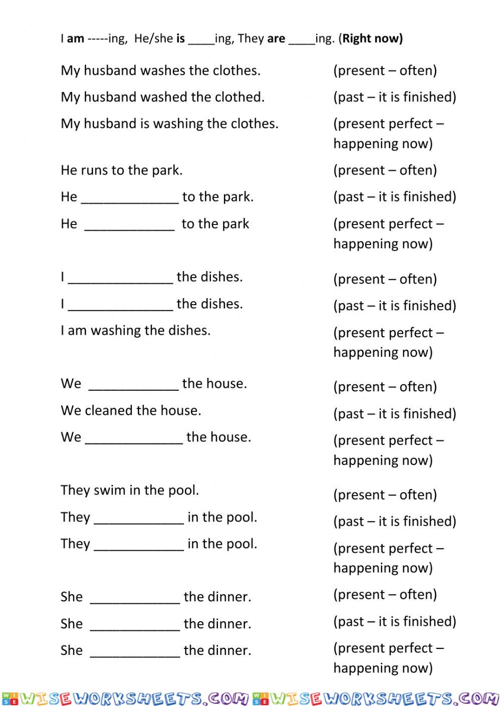 Present, Past, Present Perfect