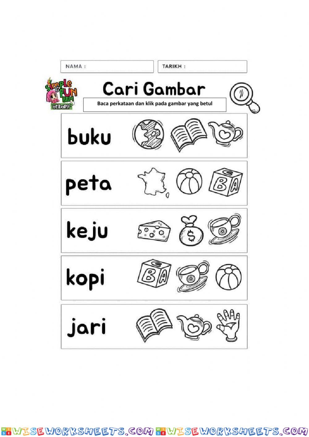 Baca dan klik pada gambar yang betul