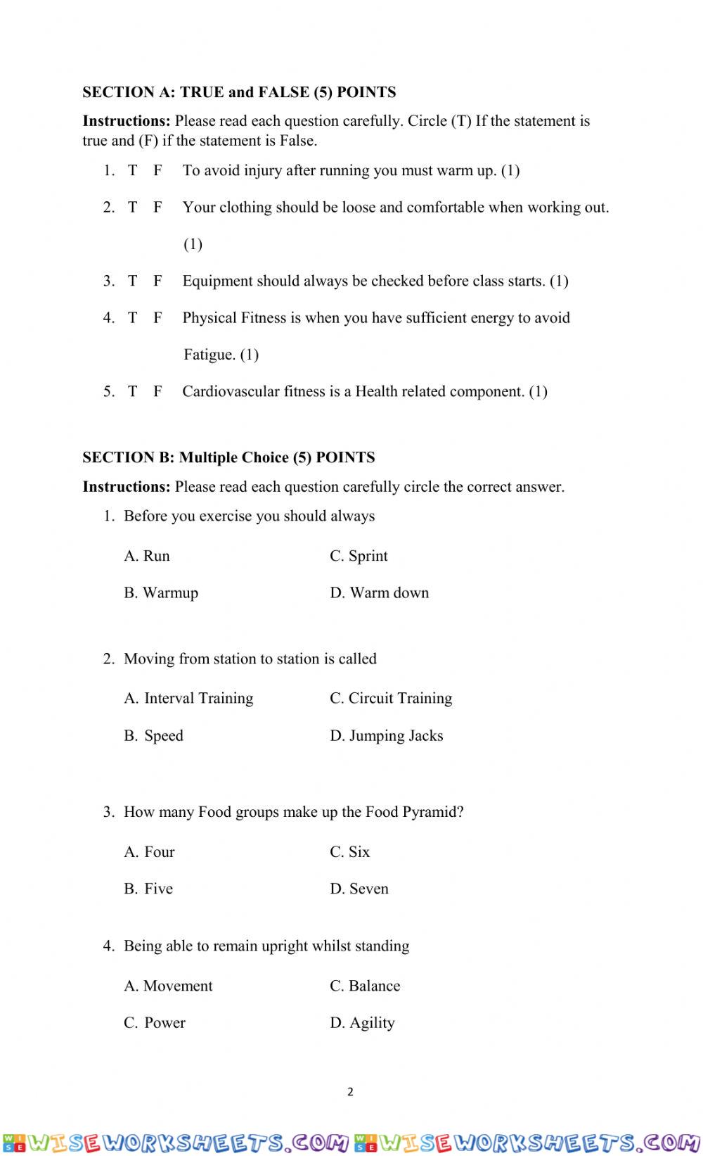 worksheet