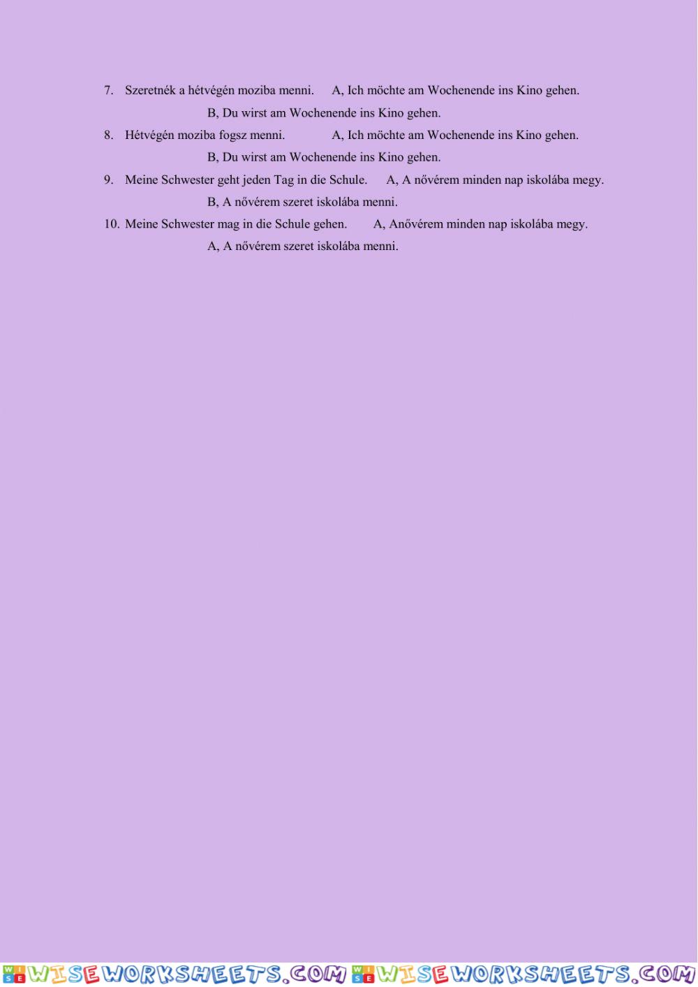 worksheet