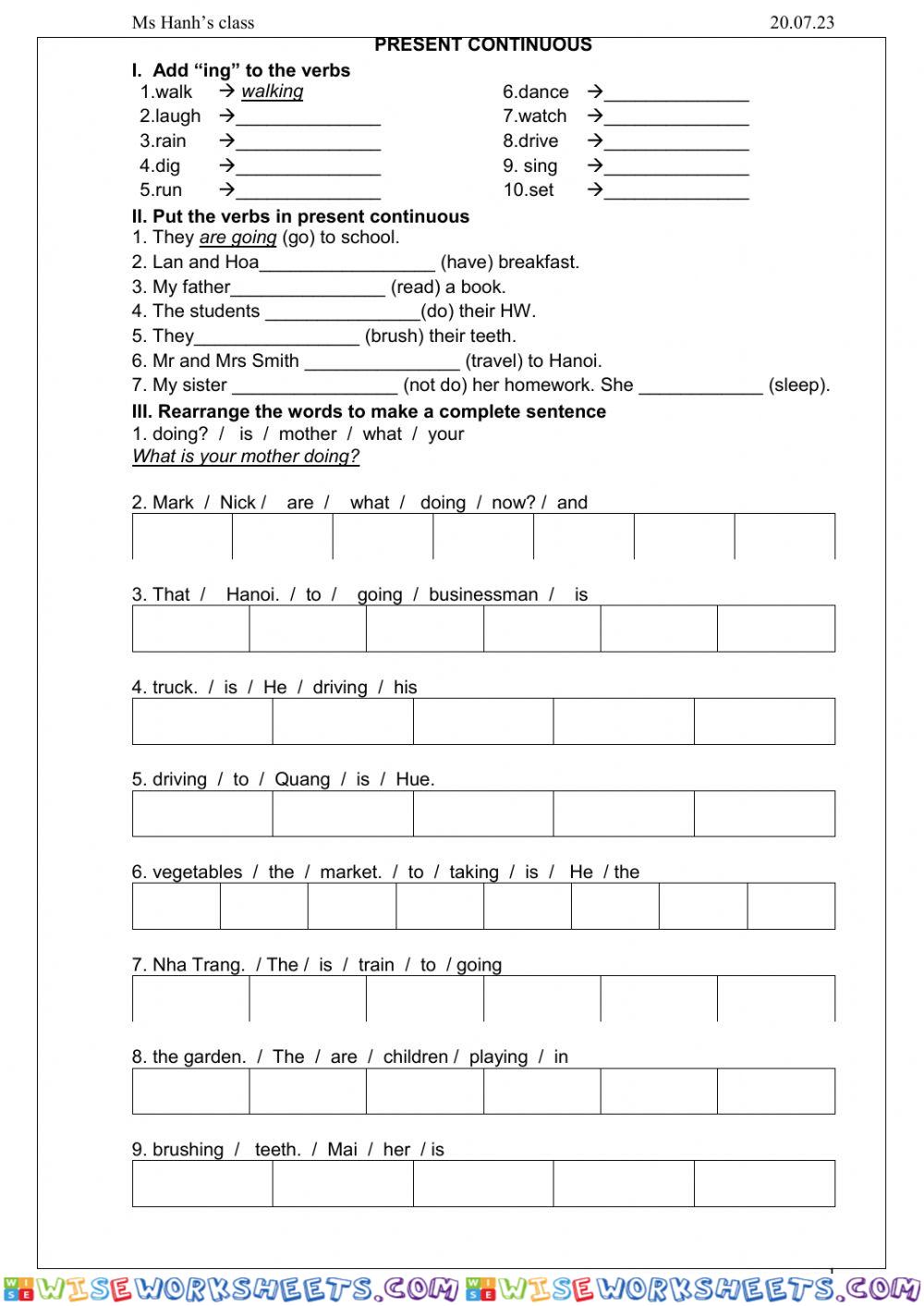 worksheet