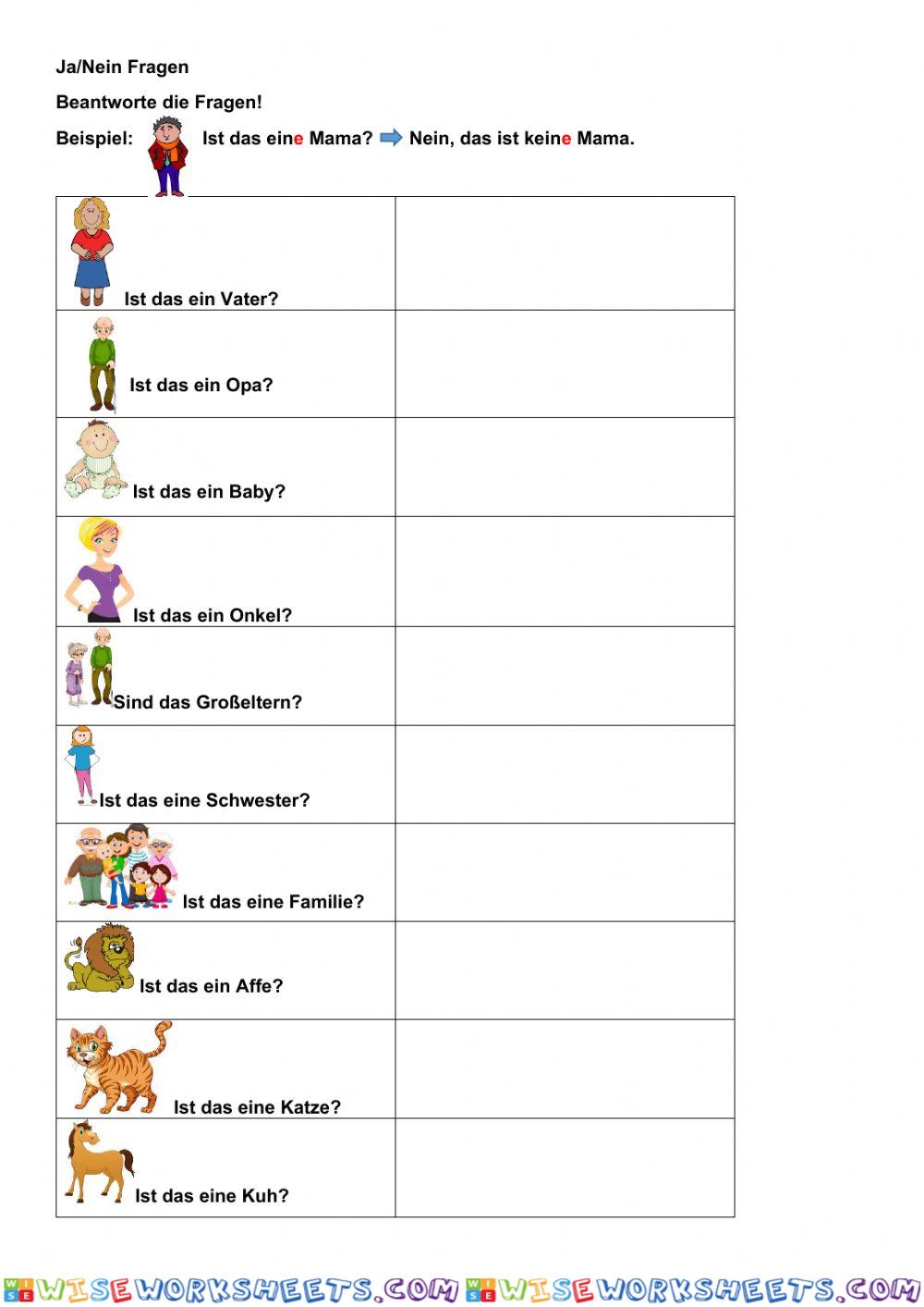Ja-Nein Fragen