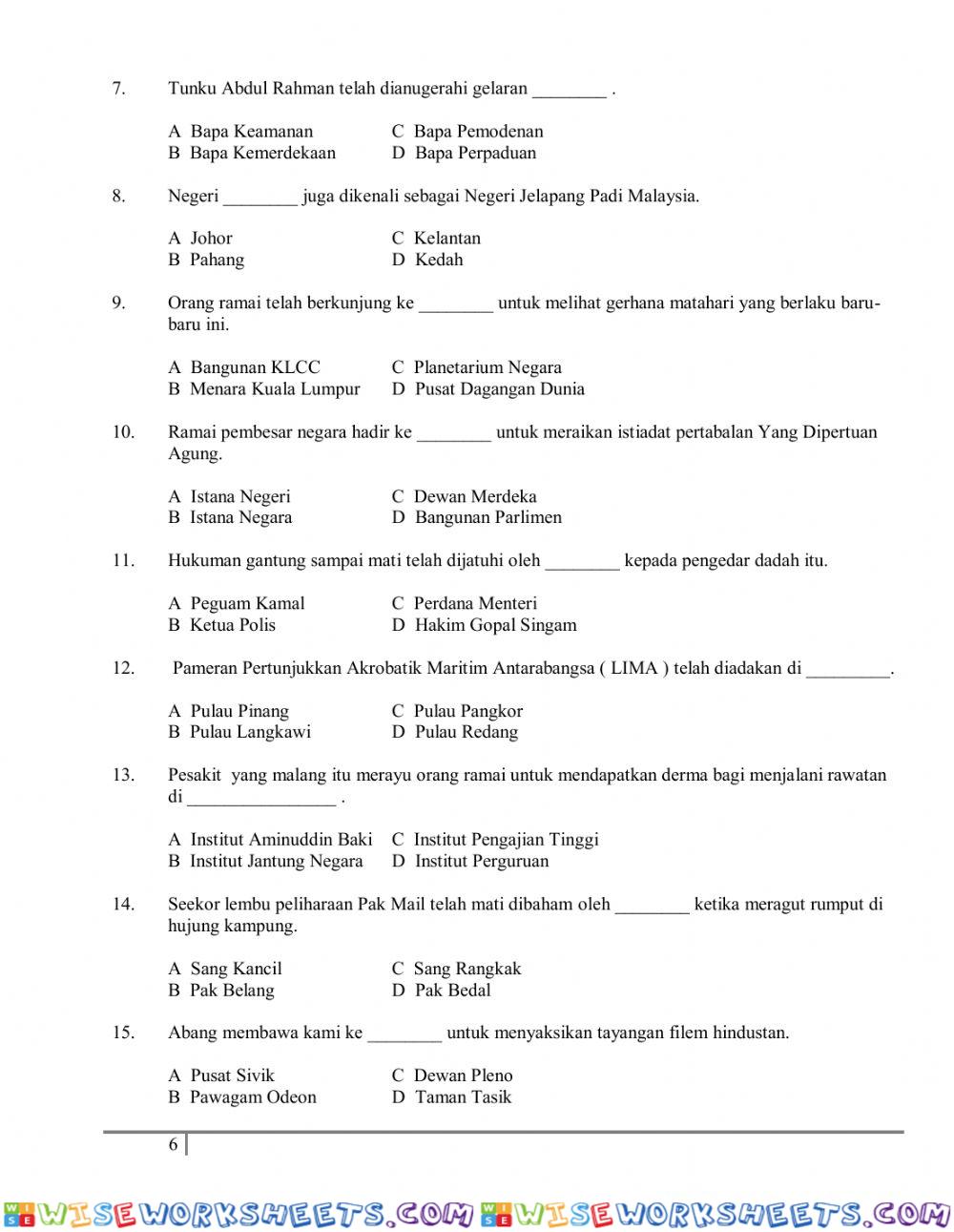 worksheet