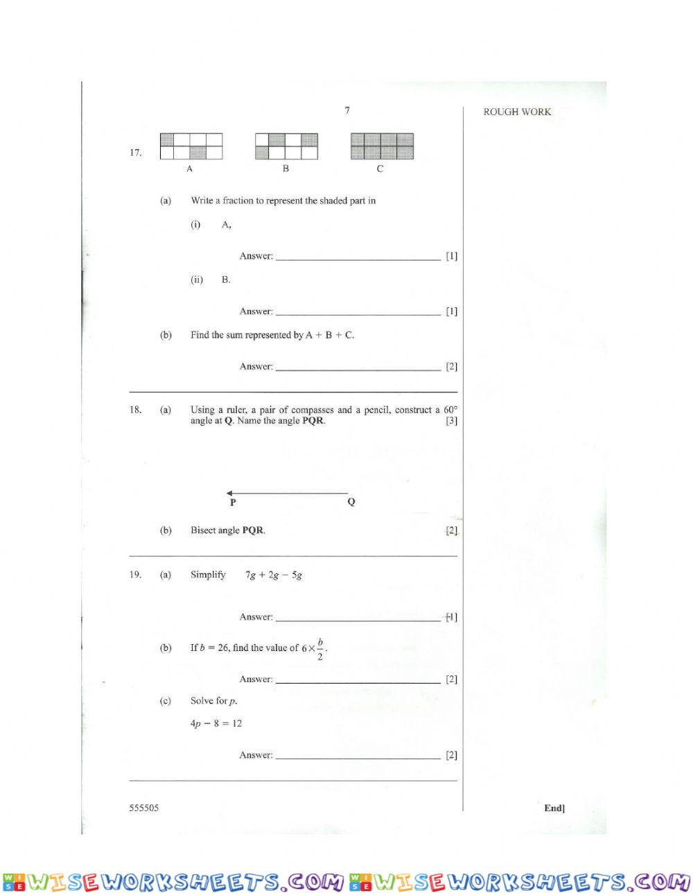 worksheet