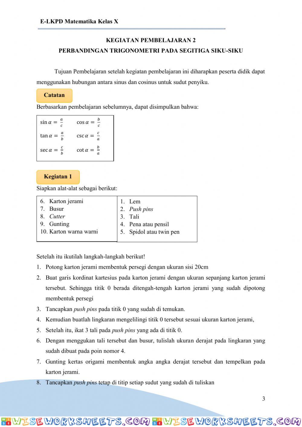 worksheet