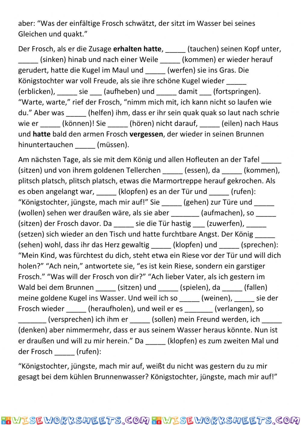 worksheet