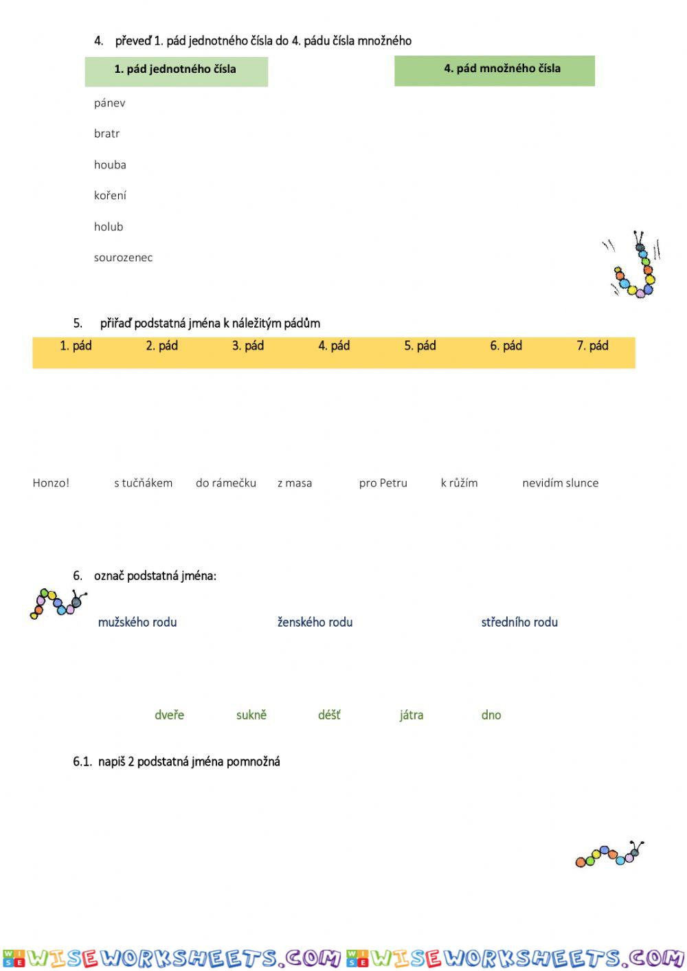 worksheet