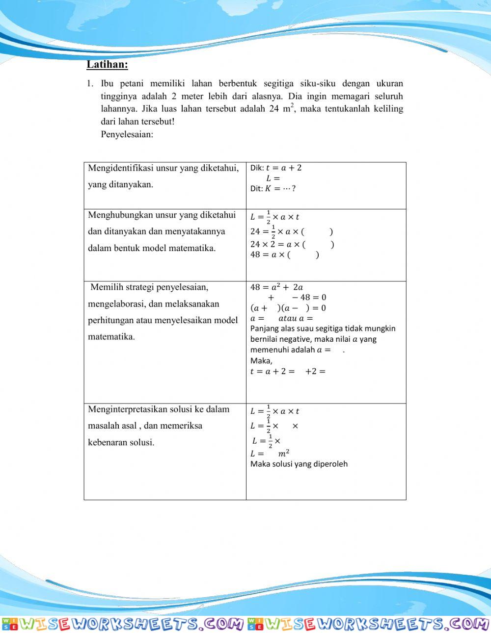 worksheet