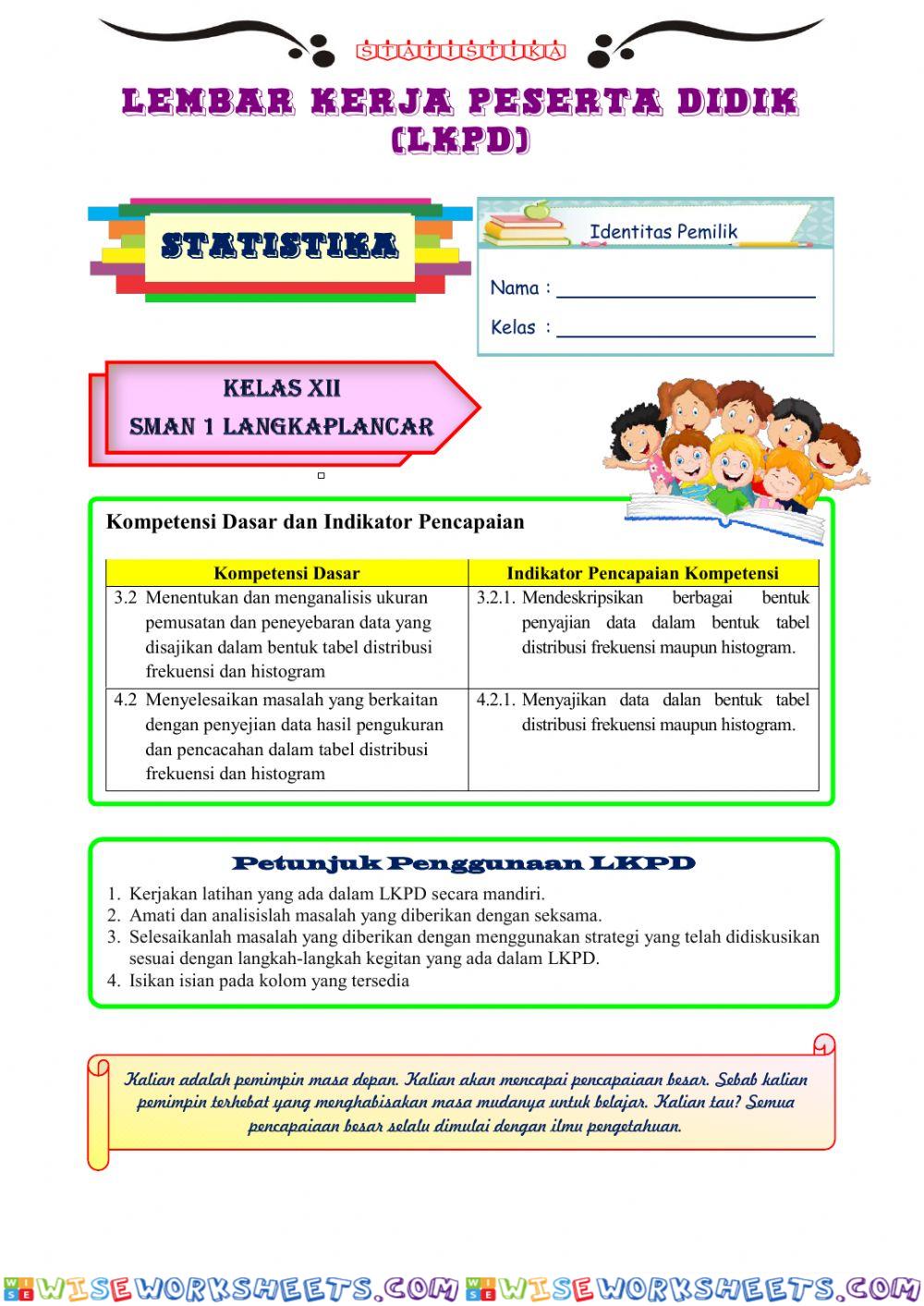 Membuat Tabel Distribusi Frekuensi