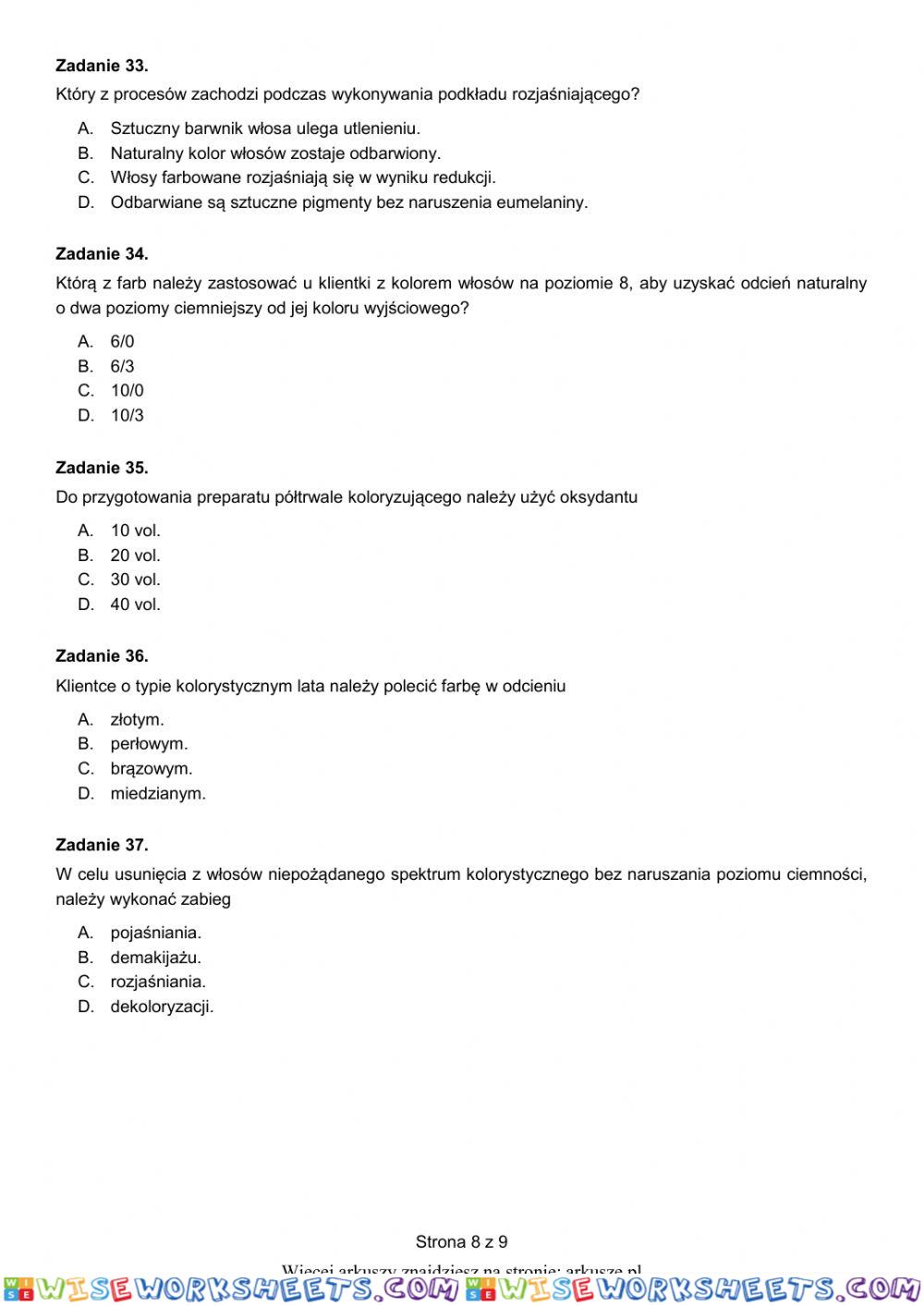 worksheet