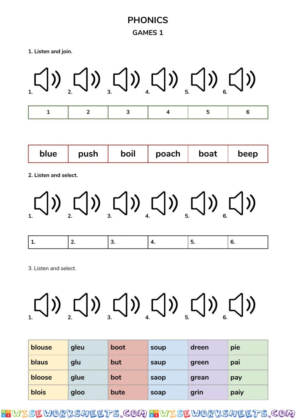 Phonics Games 1