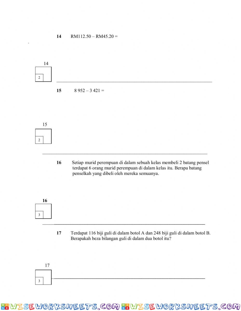 worksheet